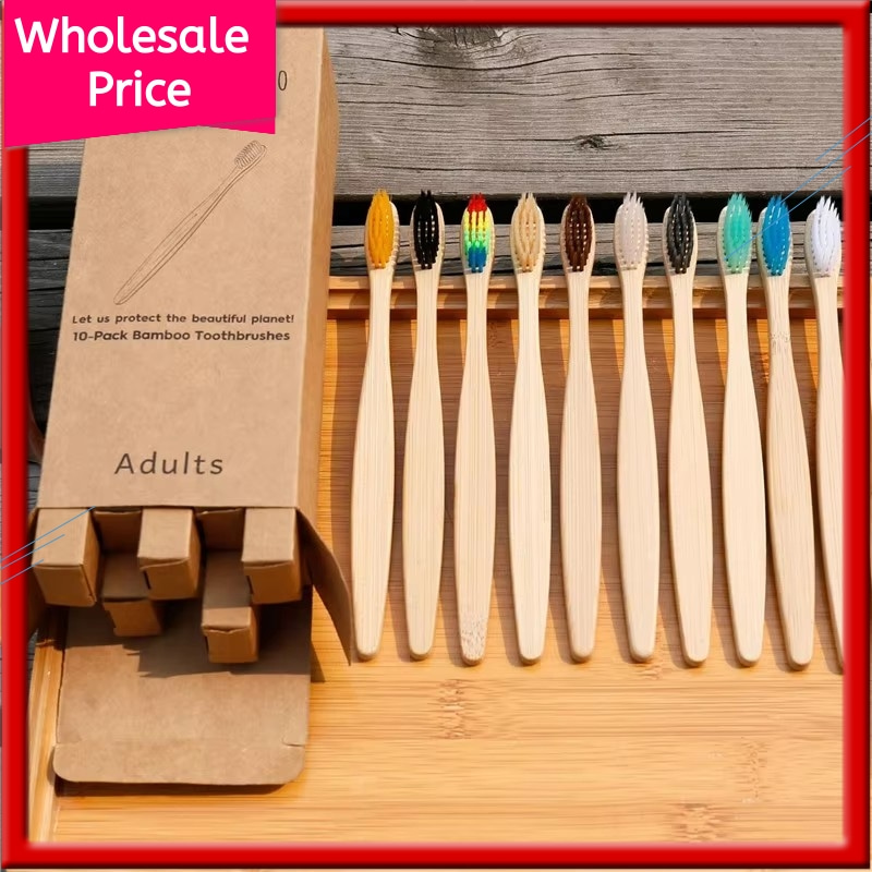 Bamboo Toothbrush - 10 sztuk – szczoteczki do zębów