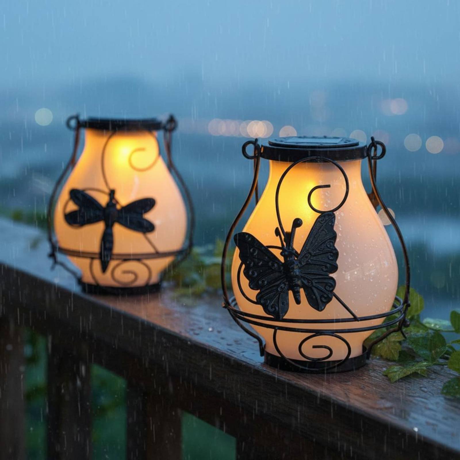 Solar Garden Light - Solarna latarenka w kształcie motyla, wodoodporna,