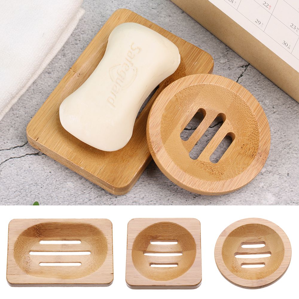 Bamboo Cutlery - Przenośna drewniana taca na mydło ociekacz