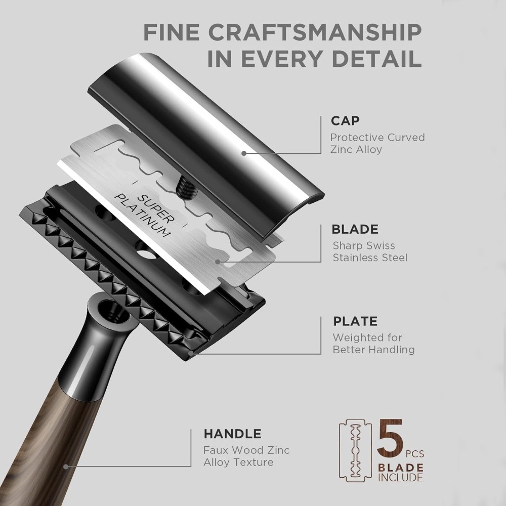 Profesjonalna męska maszynka d – Safety Razor Handle recenzja i cena